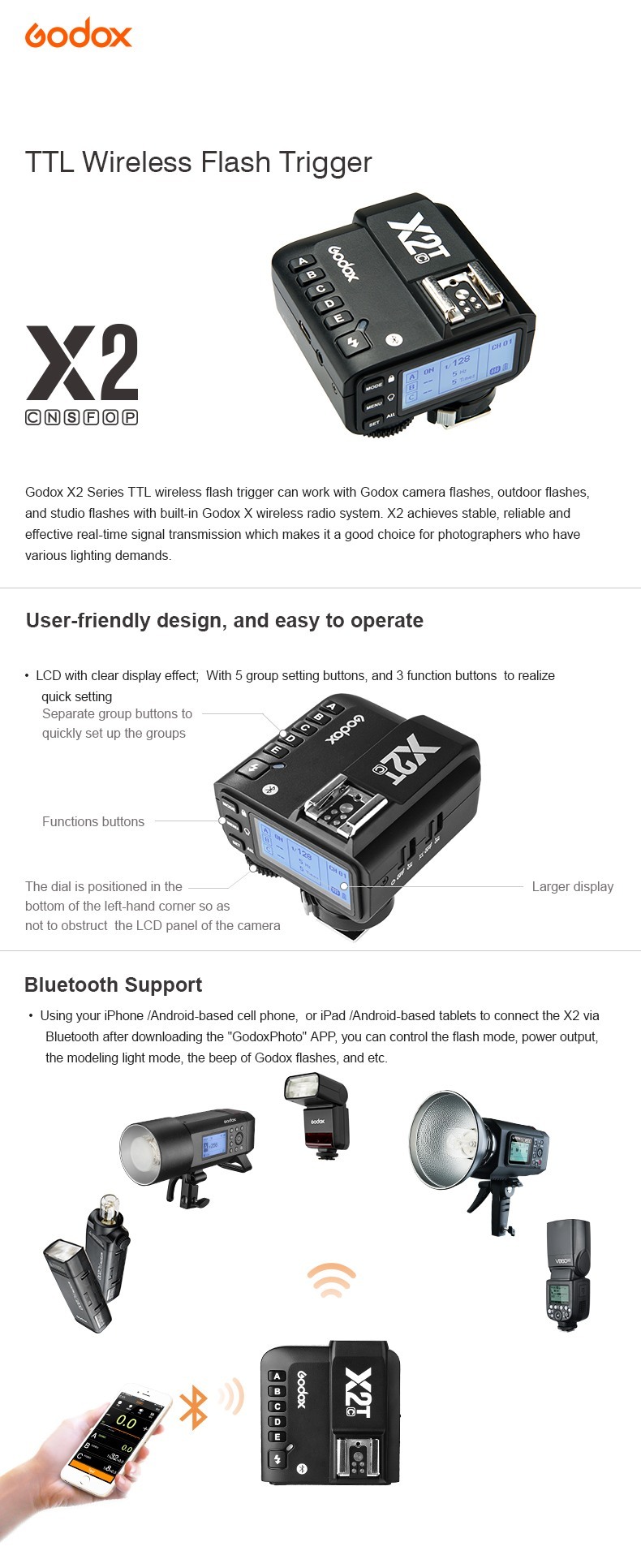 Cathay Photo Godox X2T TTL Wireless Flash Trigger (for Canon)