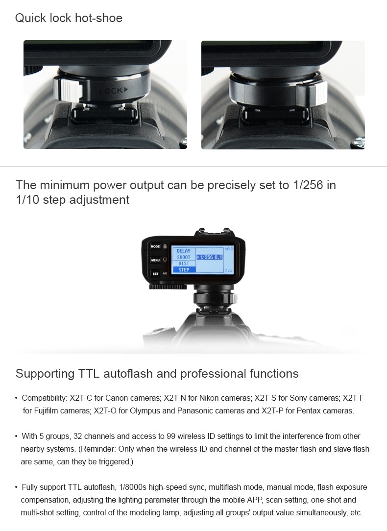 Godox Trigger Godox X2t High Speed Sync Cathay Photo Godox X2T TTL