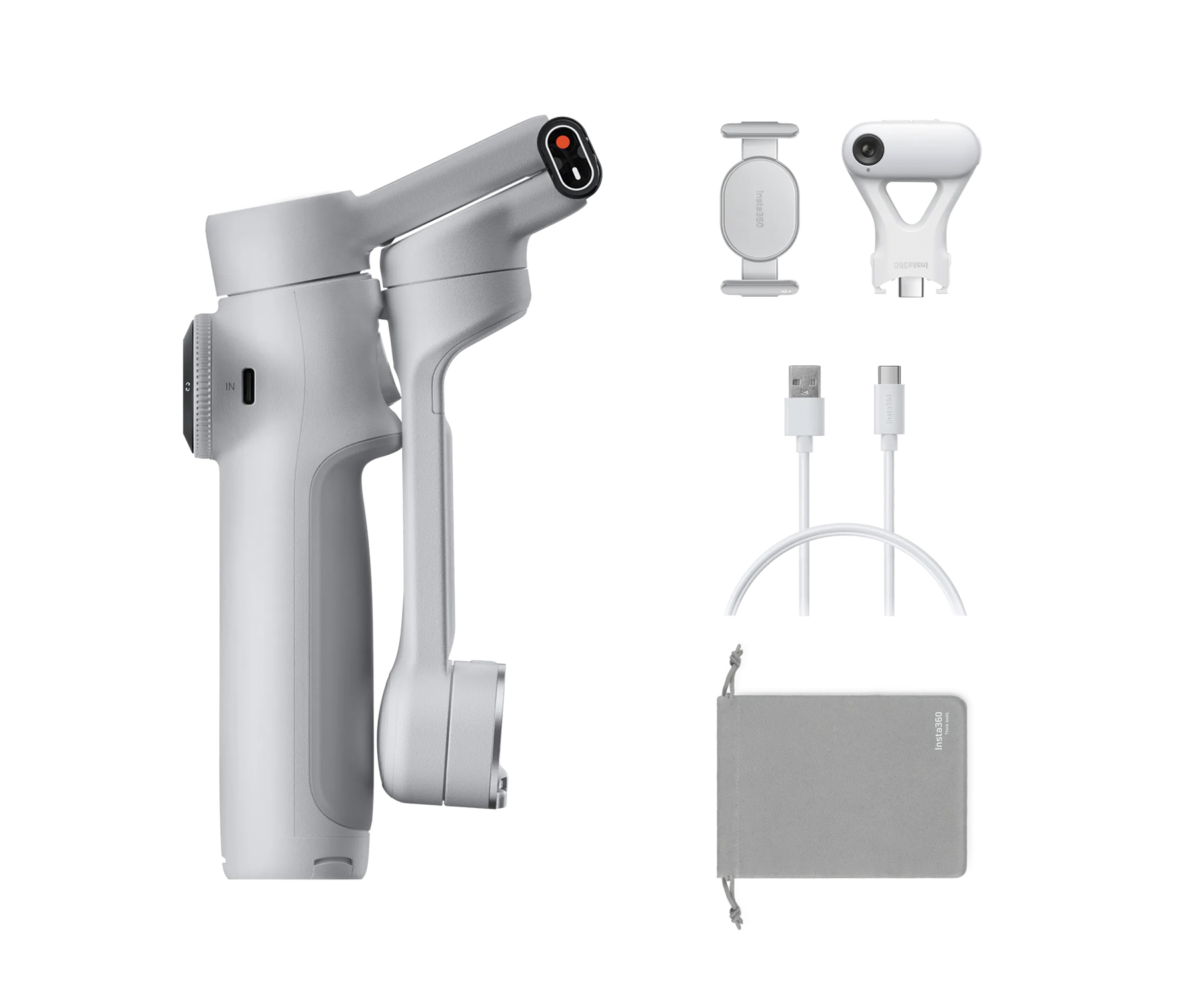 Cathay Photo | Insta360 Flow 2 AI Tracker Bundle (Summit White)
