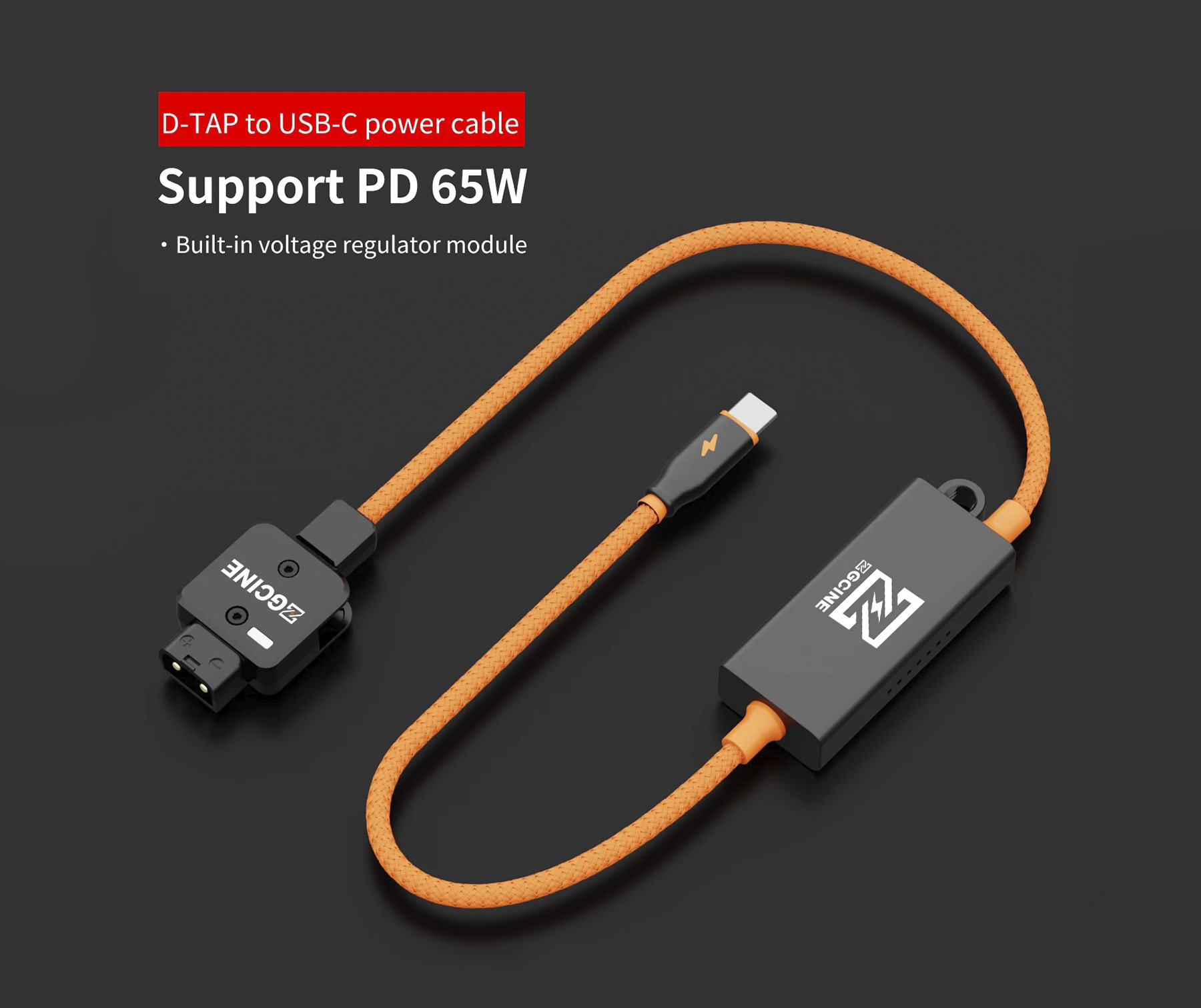 Cathay Photo | ZGCINE D-Tap to USB-C PD Battery Power Cable