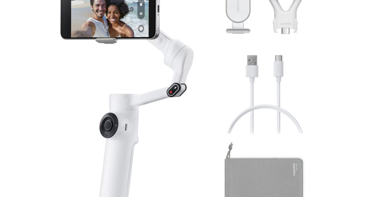 スマホアクセサリー Insta360 Flow Simmit White Cathay Photo | Insta360 Flow 2 AI Tracker Bundle (Summit White)