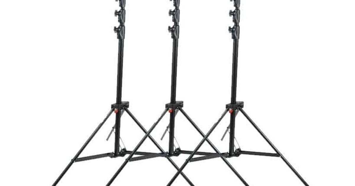 Cathay Photo | Manfrotto 1004BAC-3 Master Lighting Stand (Pack of 3)